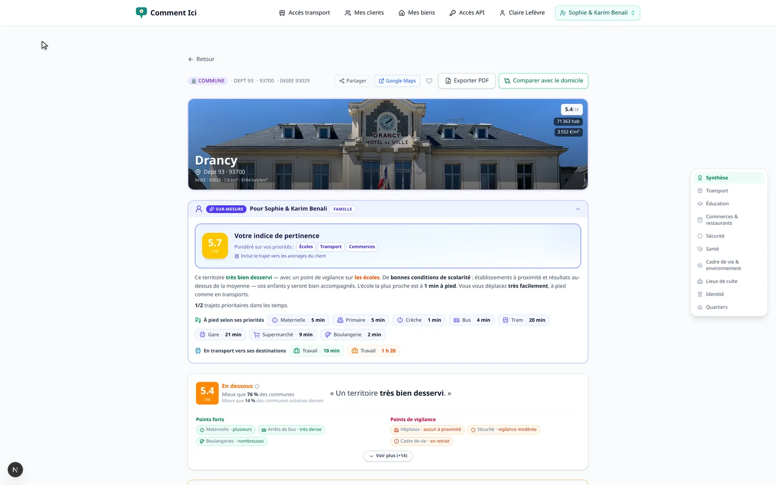 Par commune